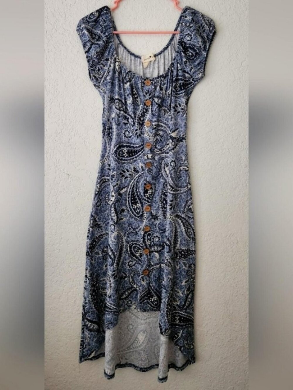 En Crème Blue Paisley Dress